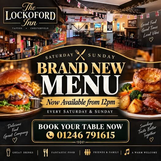 The Lockoford weekend food menu advert